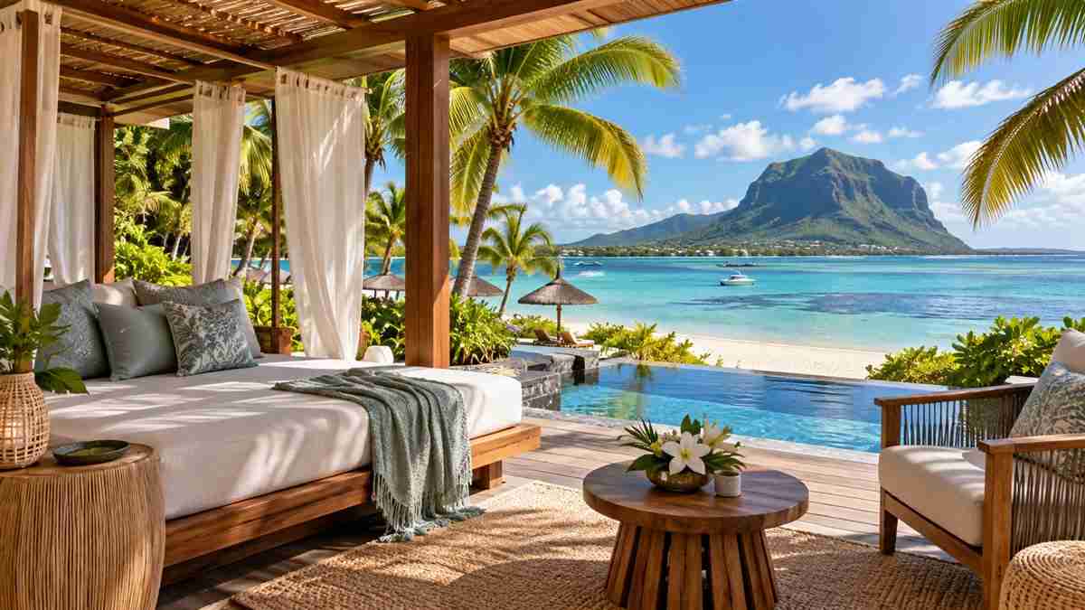 Hotelski smještaj na Mauricijusu s pogledom na lagunu i Le Morne